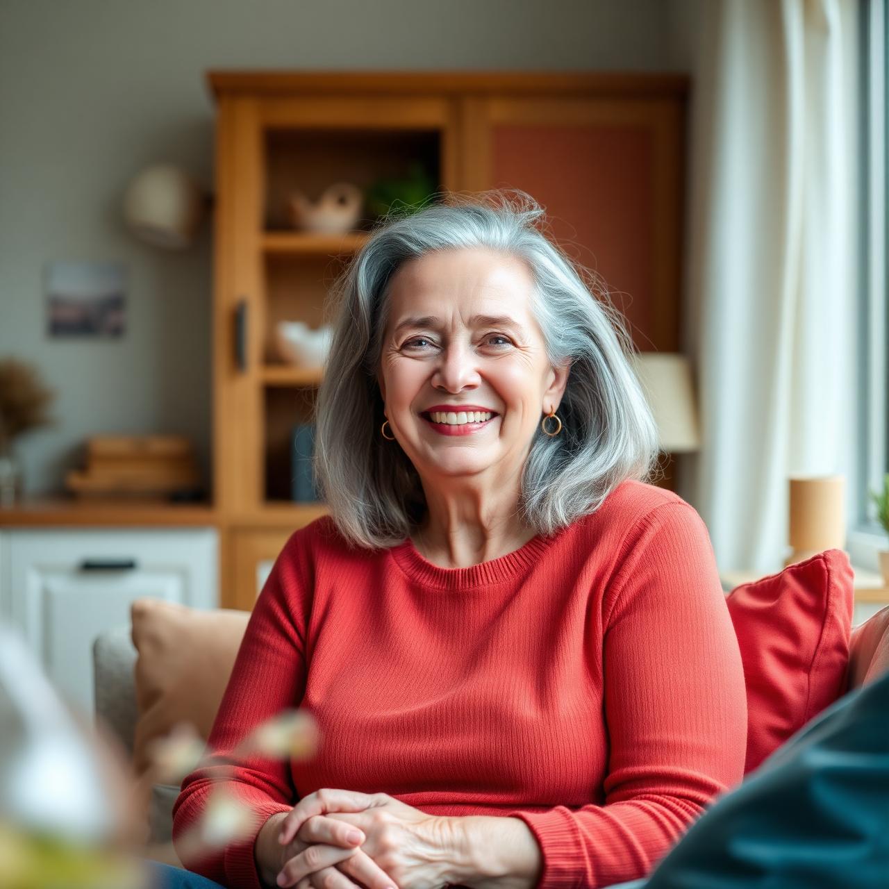 A senior enjoying their day with a companion